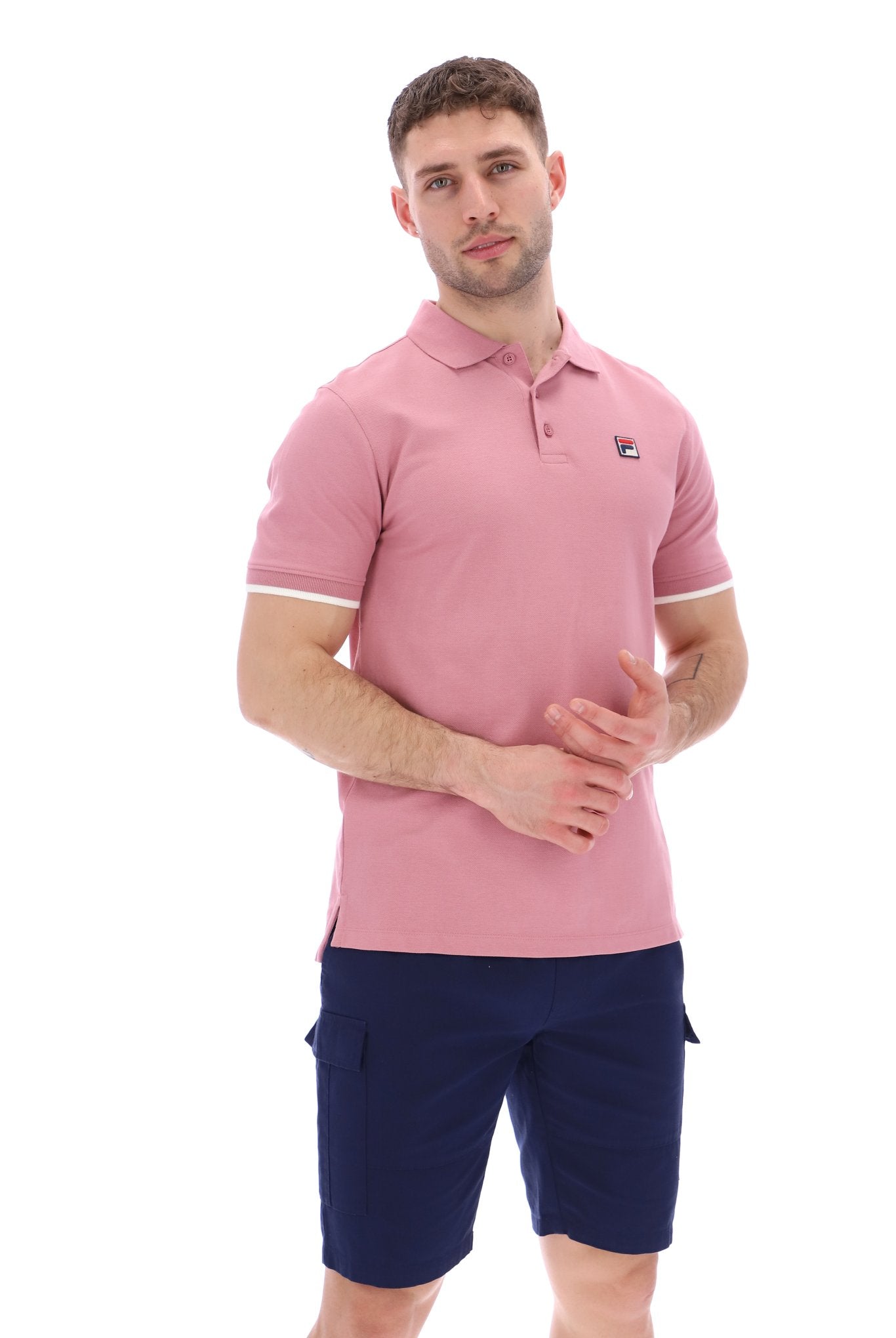 Custom Two Button Tipped Rib Basic Polo - M
