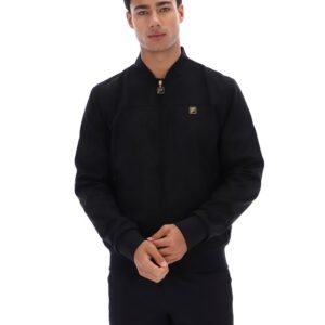 Black Dean Full Zip Faux Suede Jacket – 4XL
