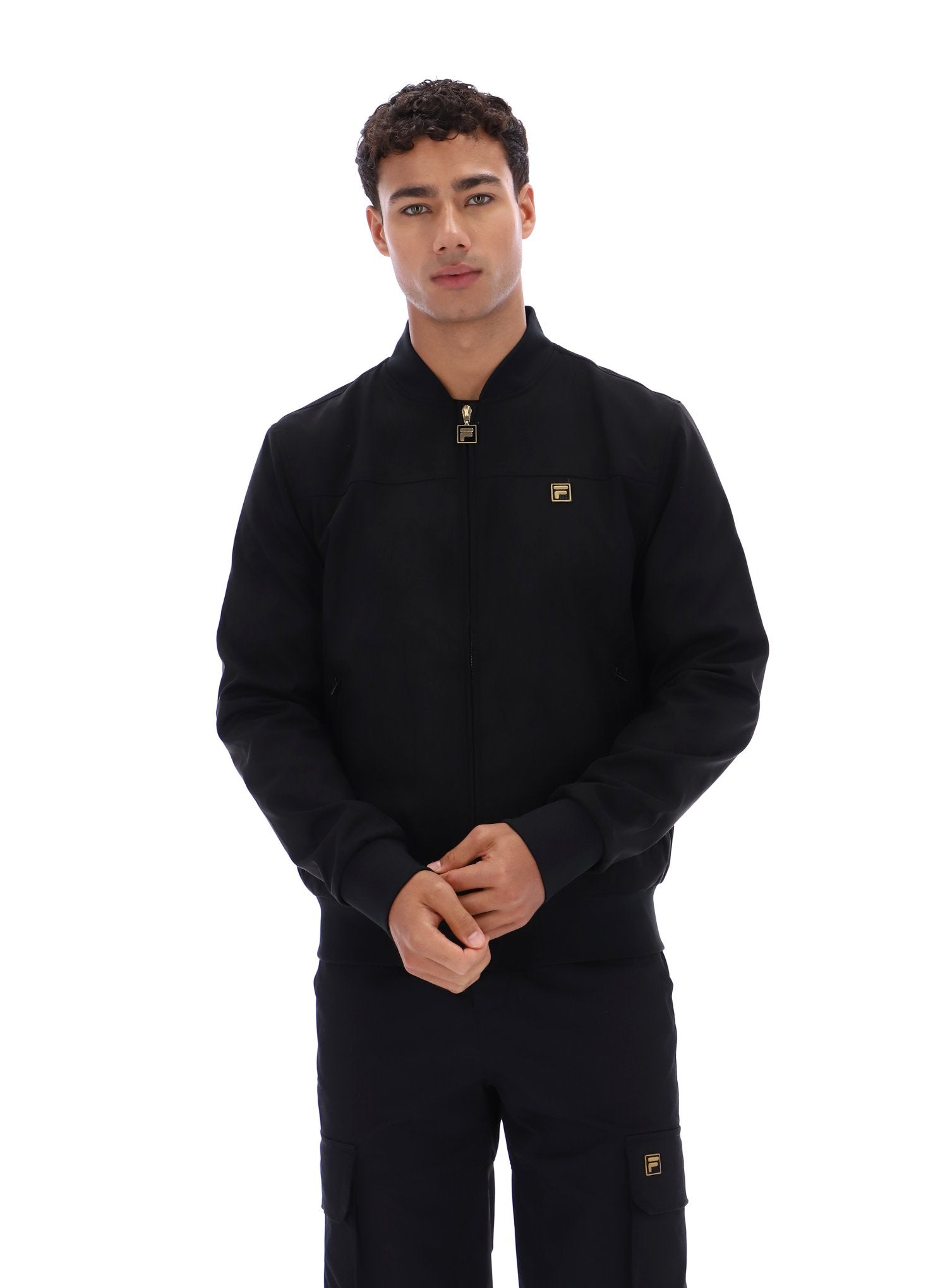 Black Dean Full Zip Faux Suede Jacket - 3XL