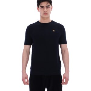 Black Don Textured Knitted T-Shirt – 4XL