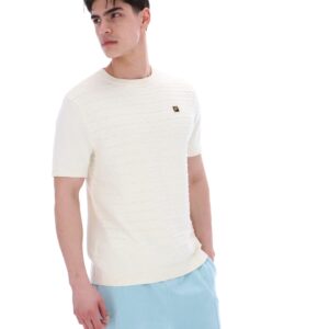 Coconut Milk Don Textured Knitted T-Shirt – 4XL