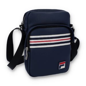 Fila Navy Drees Faux Leather Crossbody Bag – ONE