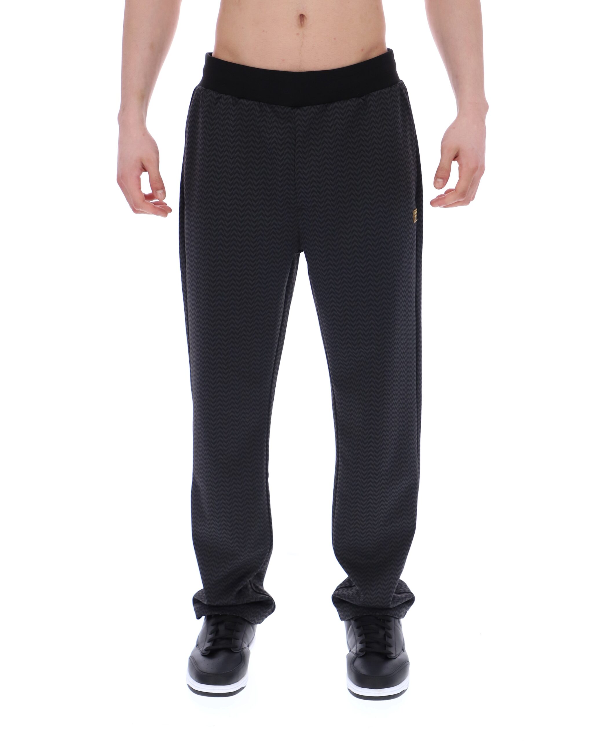 Black Edward Herringbone Pant - M