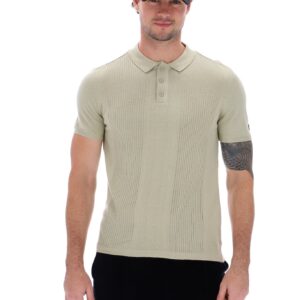 Evan Drop Needle Knit Polo – 3XL