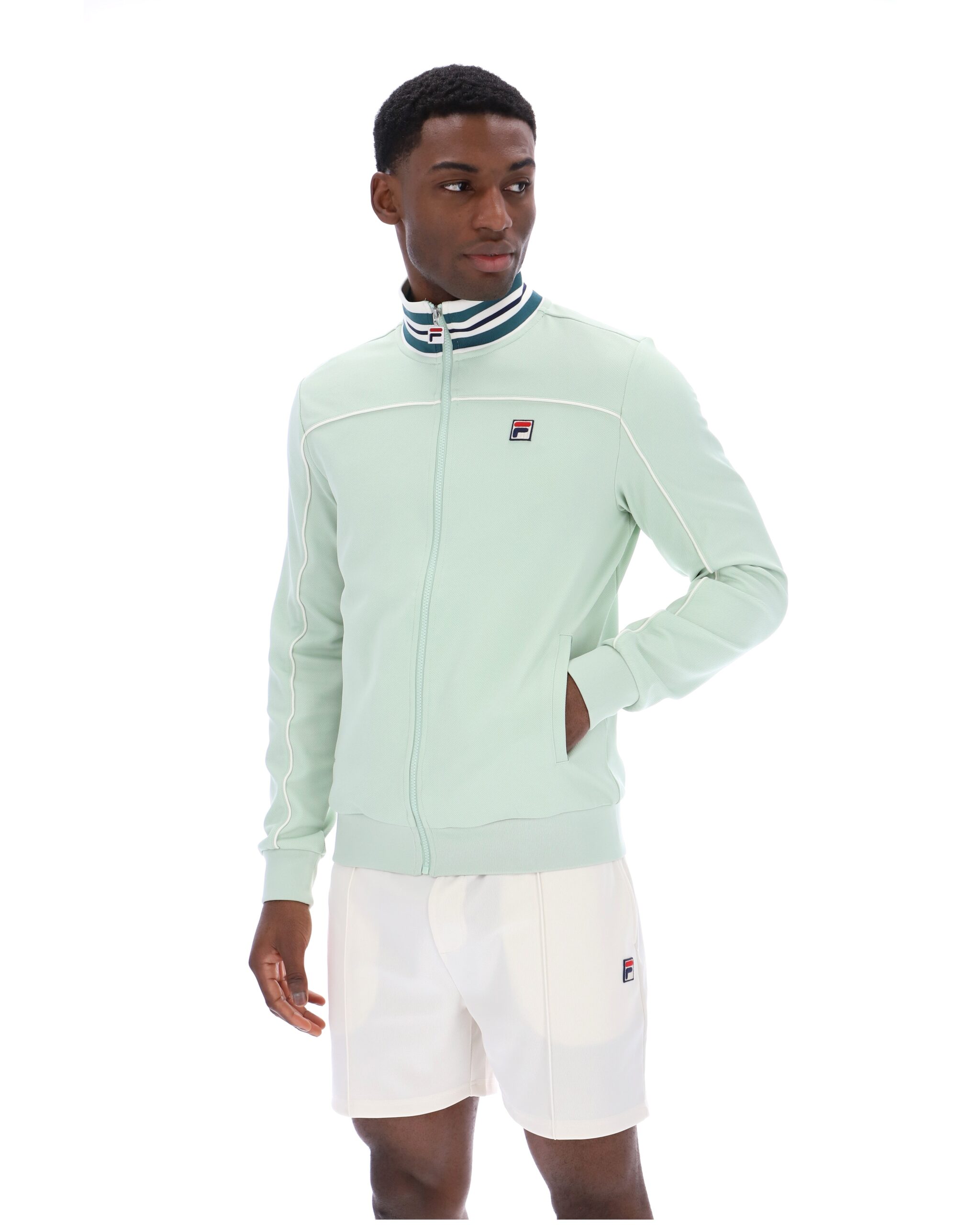 Surf Spray Federico Tipped Neck Track Top - M