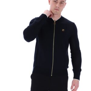 Black Ferguson Open Knit Pointelle Panel Track Top – 3XL