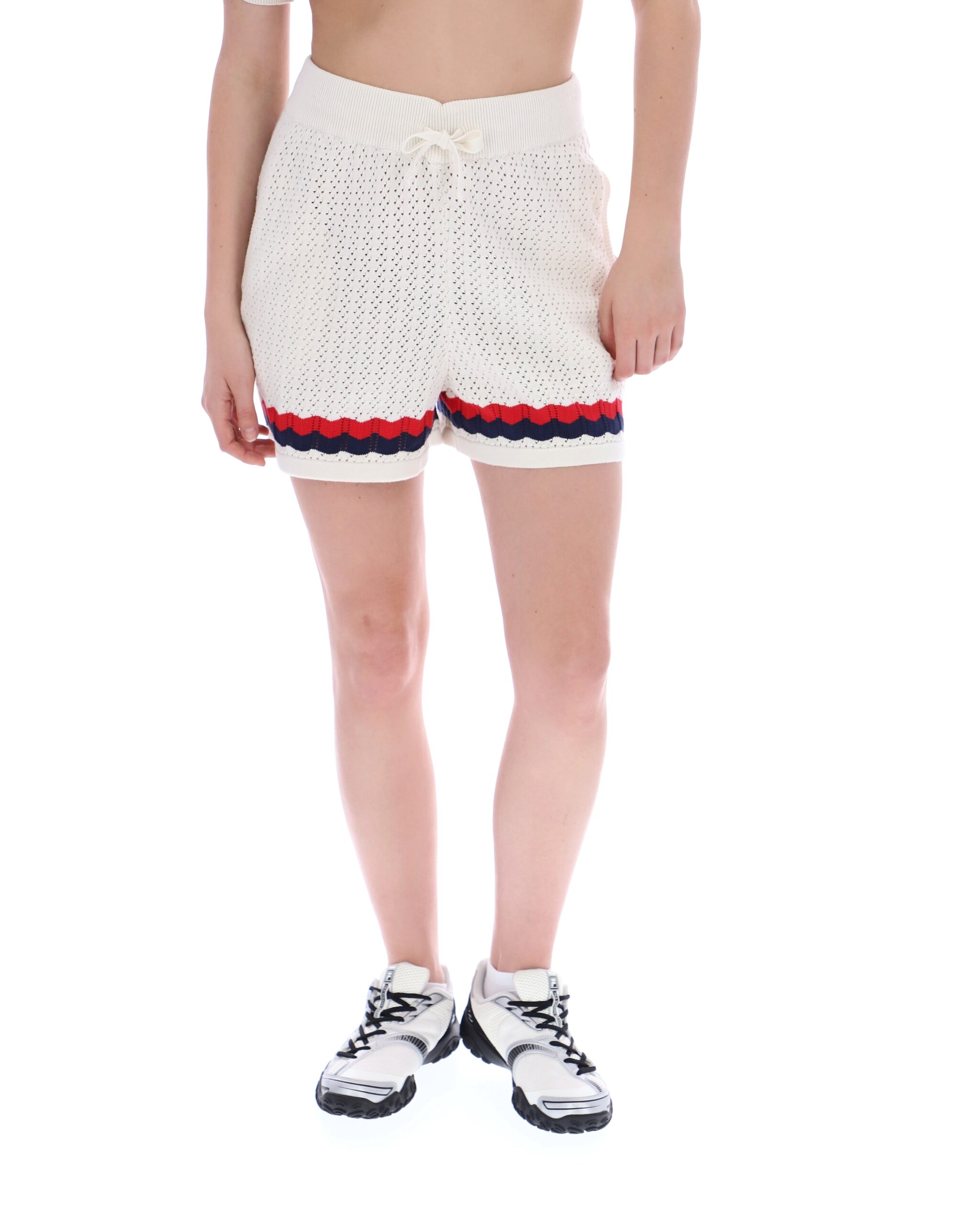 Fino Knitted Crochet Shorts - L