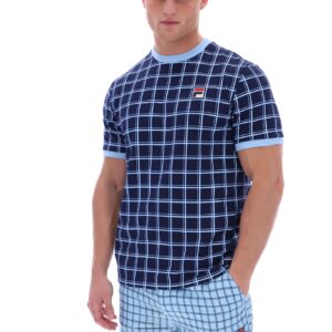 Freddie Check Contrast Rib T-Shirt – S