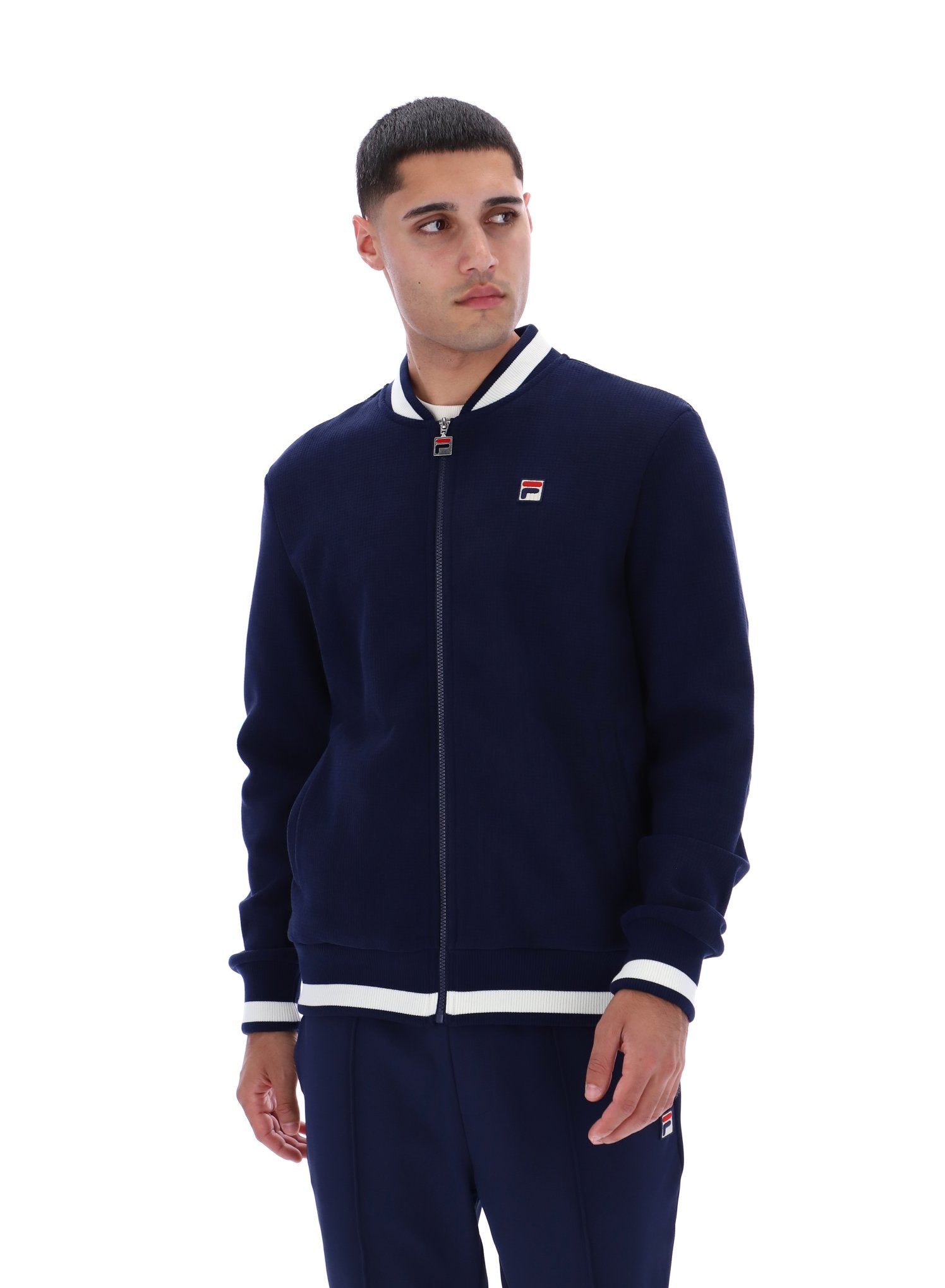 Fila Navy Gabe Waffle Knit Jacket - 3XL