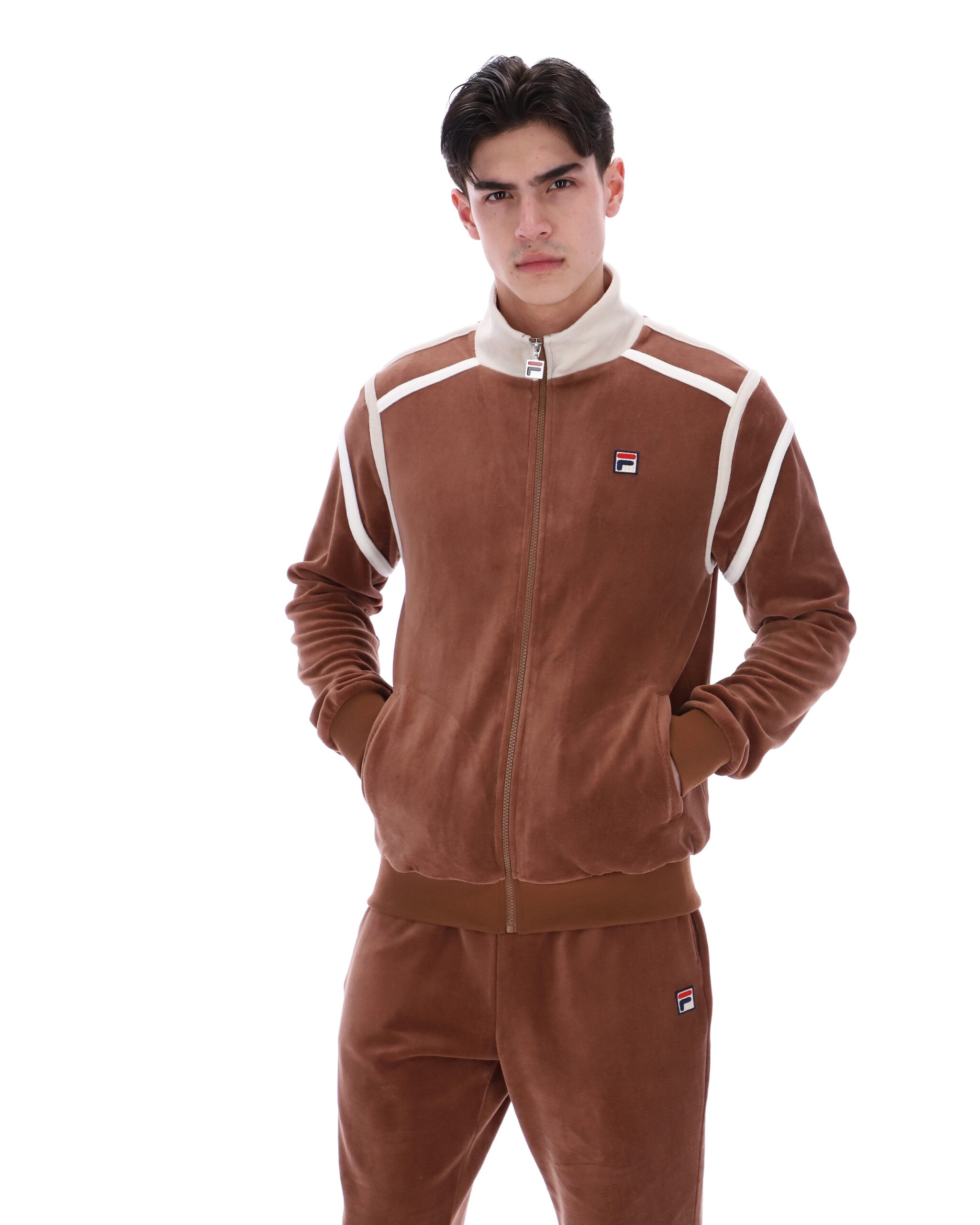 Cappuccino Gabriele Contrast Panel Track Top - XL