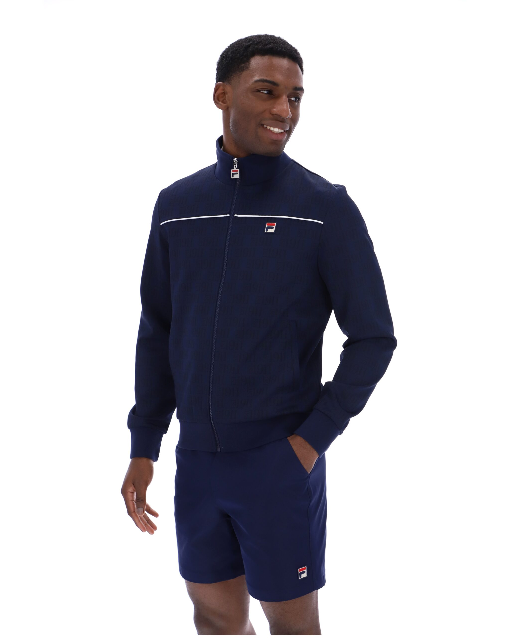 Fila Navy Gennaro 1911 Monogram Track Top - 3XL