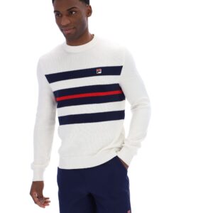 Gardenia Giuseppe Mesh Stripe Knitted Crew Neck – 4XL
