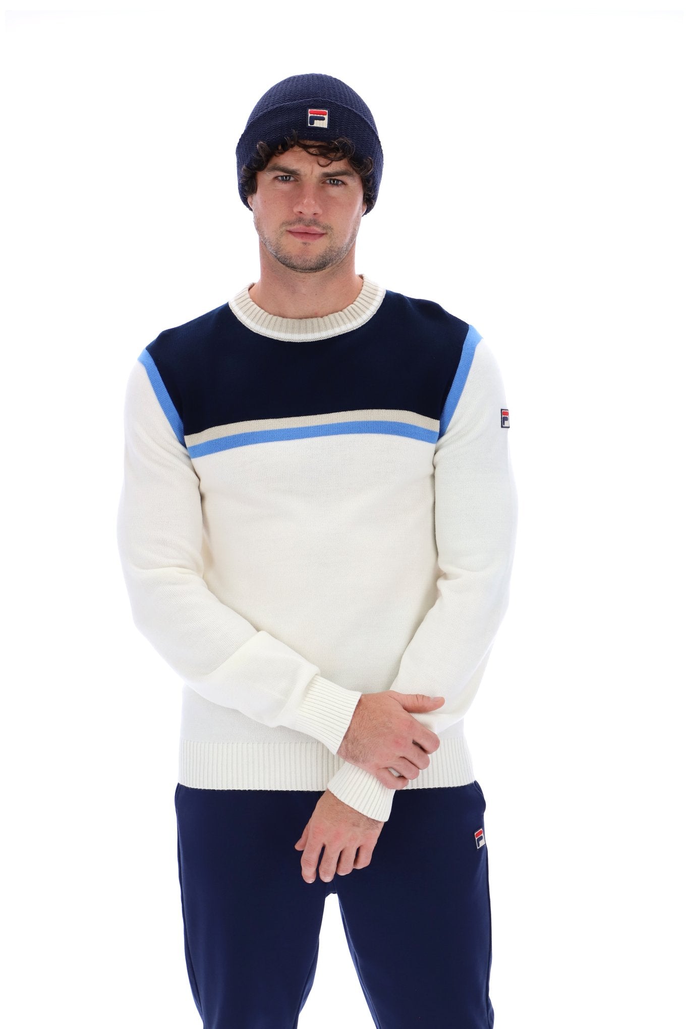 Grayson Stripe Crew Sweater - S