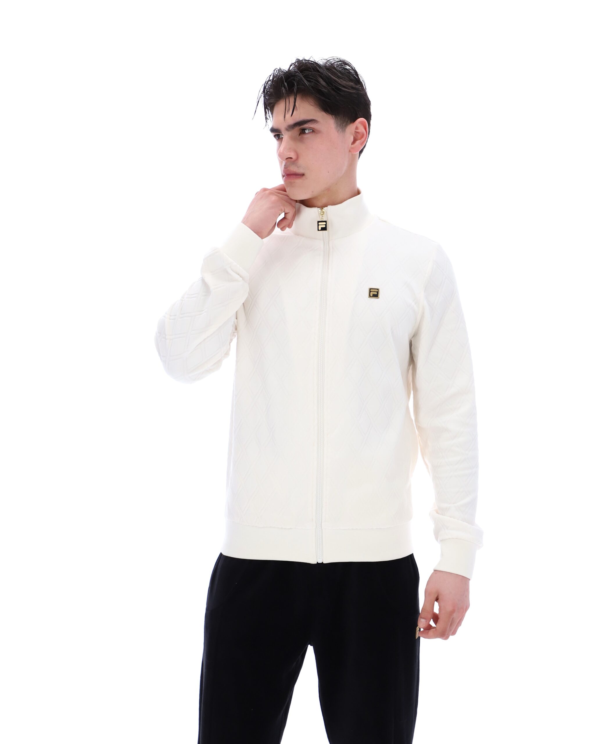 Coconut Milk Hanay Embossed Diamond Jacket - M