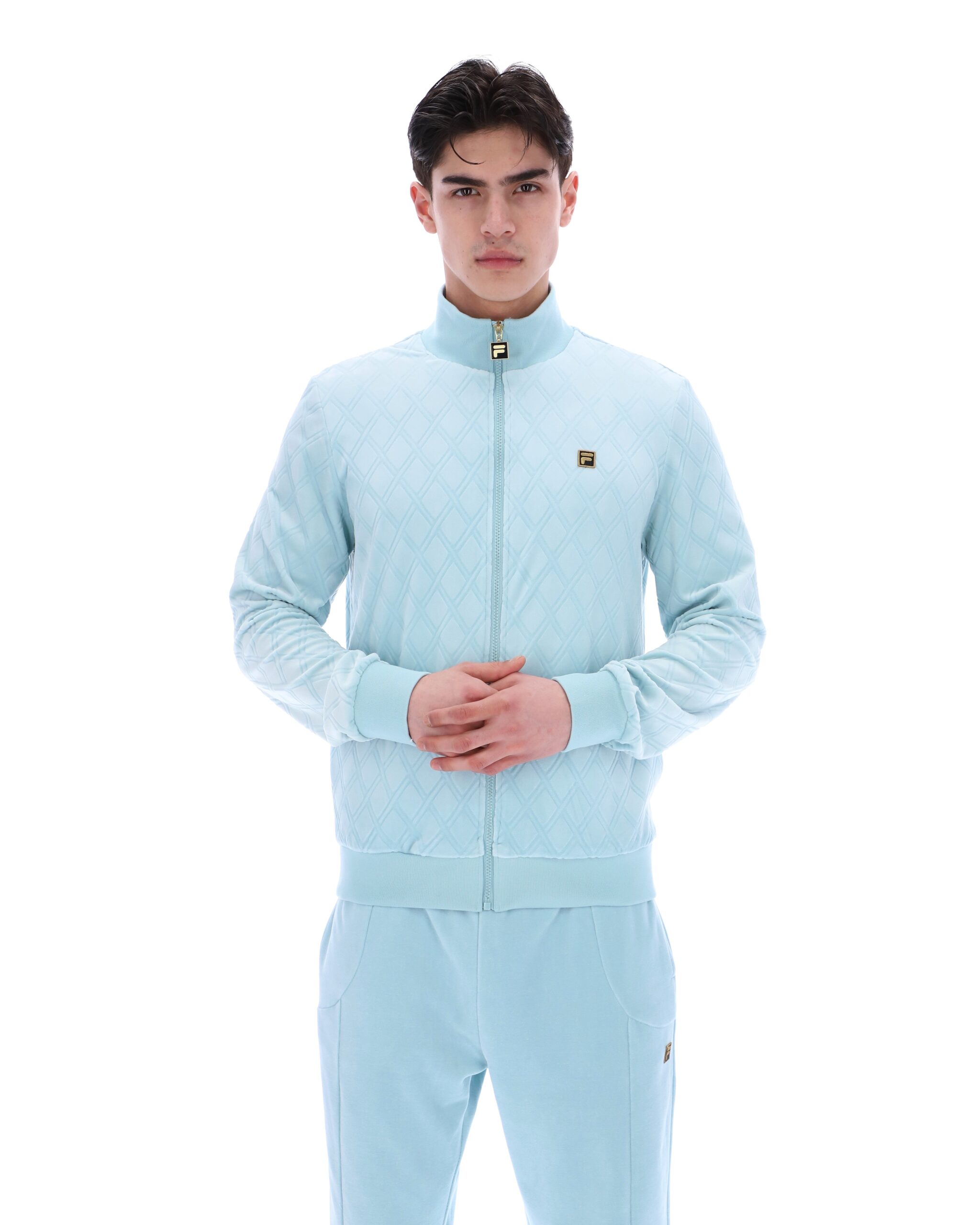 Sterling Blue Hanay Embossed Diamond Jacket - M
