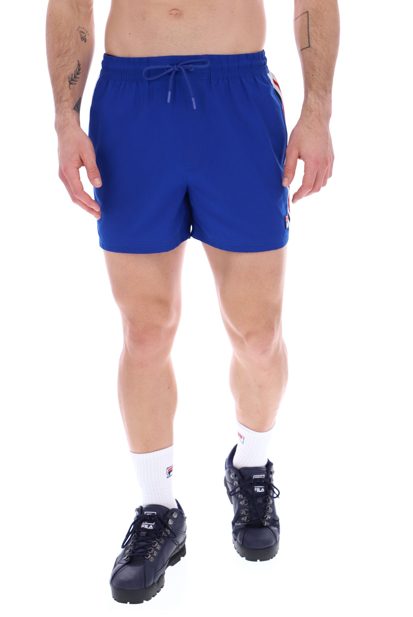 Harold Stripe Print Panel Shorts - S