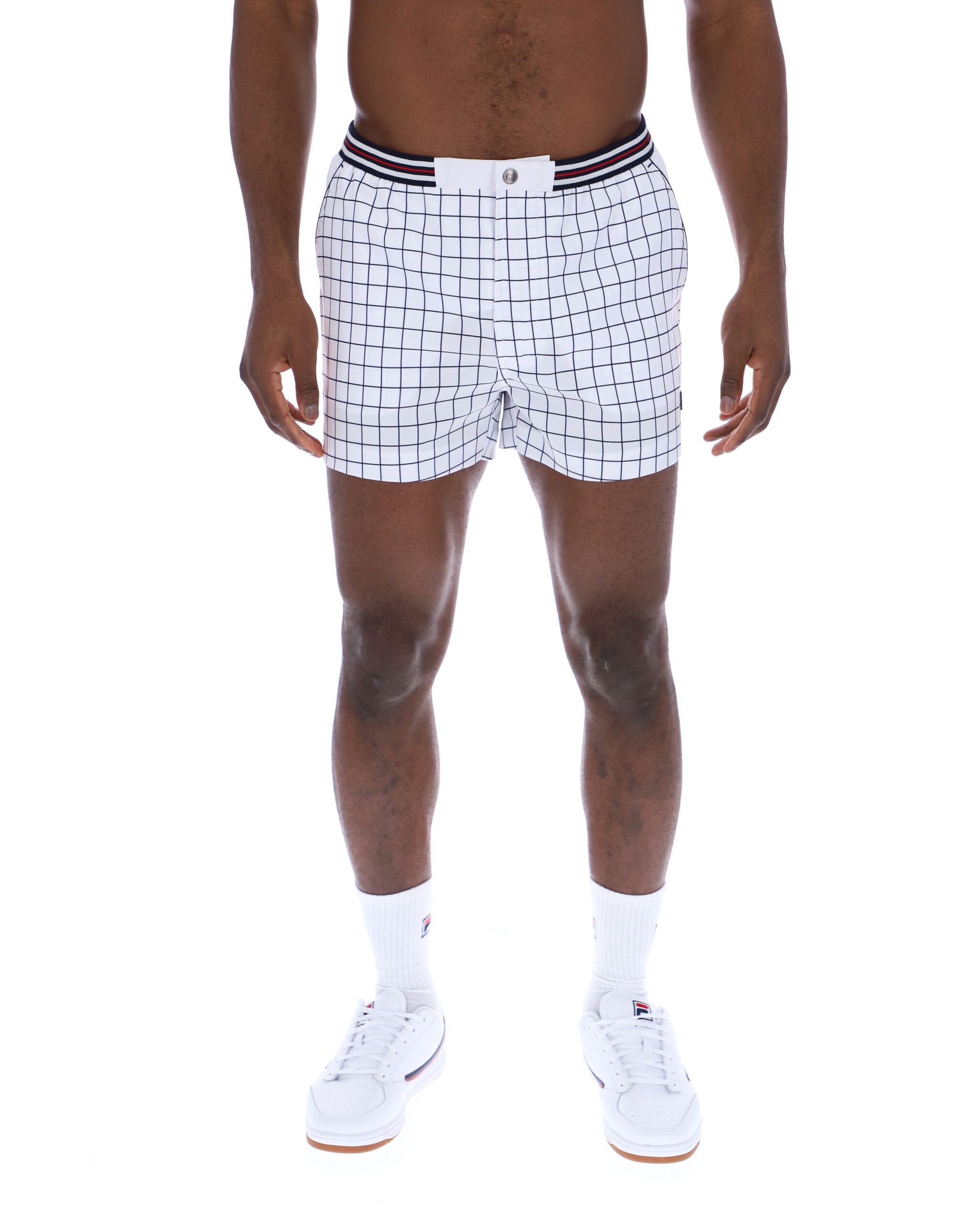 White High Tide Terry Pocket Stripe Shorts - 3XL