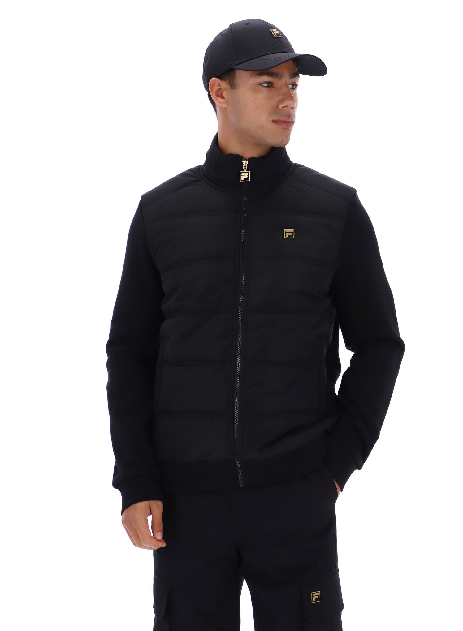 Black Jerry Full Zip Padded Jacket - 4XL