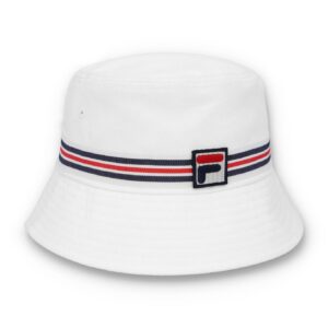 White Heritage Stripe Bucket Hat – ONE / White