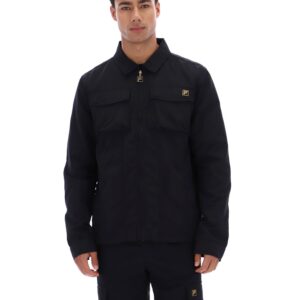 Black Kasa Zip-Through Overshirt – 4XL