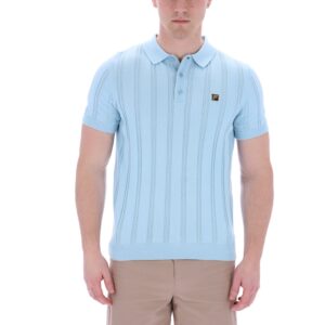 Kennedy Textured Stripe Knit Polo – 3XL