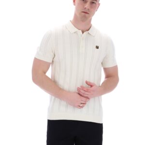 Kennedy Textured Stripe Knit Polo - 3XL