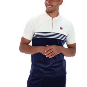 Lennox Stripe Velour Polo – 3XL