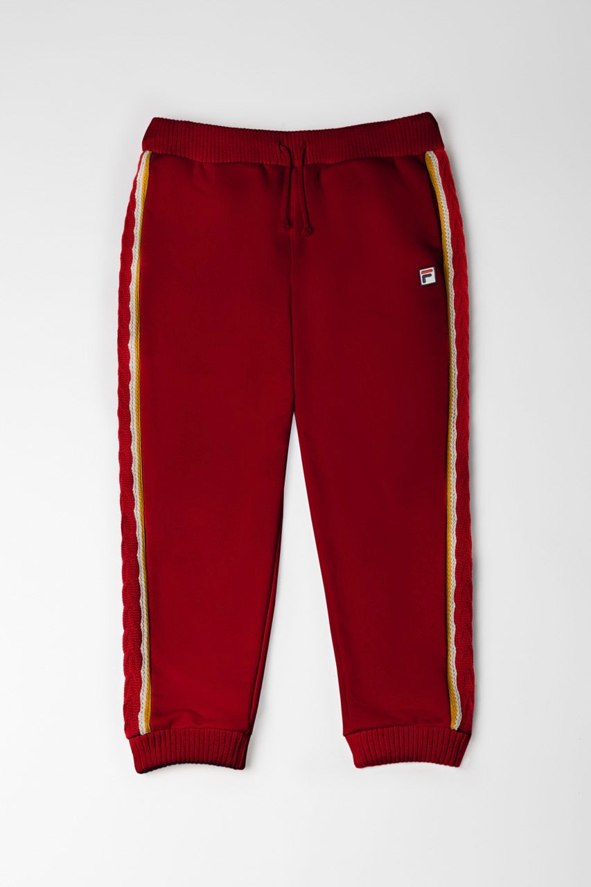 Fila Red Knitted Cuffed Sweatpants - M