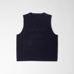 Midnight Blue Cropped Knit Vest – XL