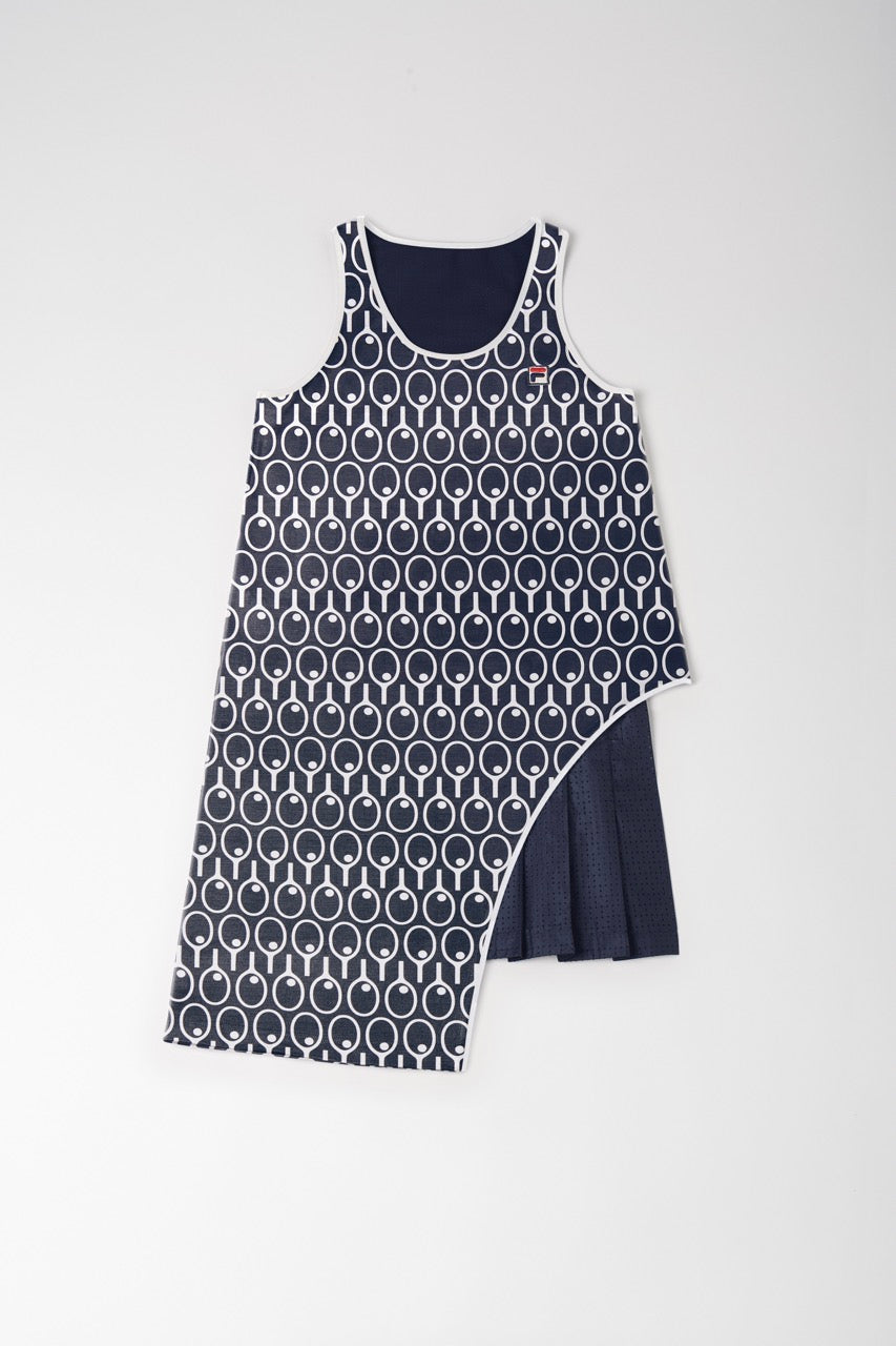 Midnight Blue Dress Double Layered Racerback Dress - XL