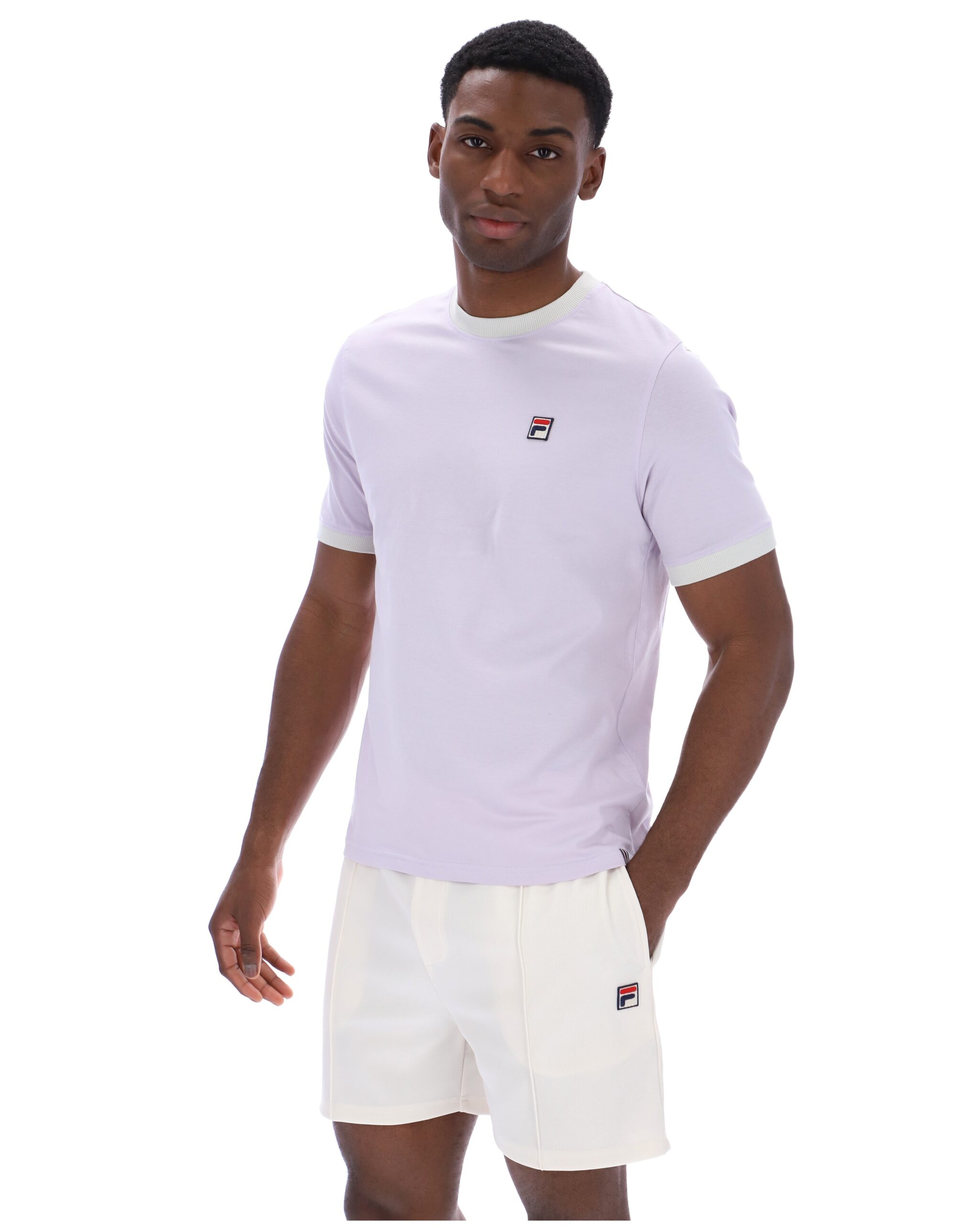 Misty Lilac Marconi Essential Ringer T-Shirt - L
