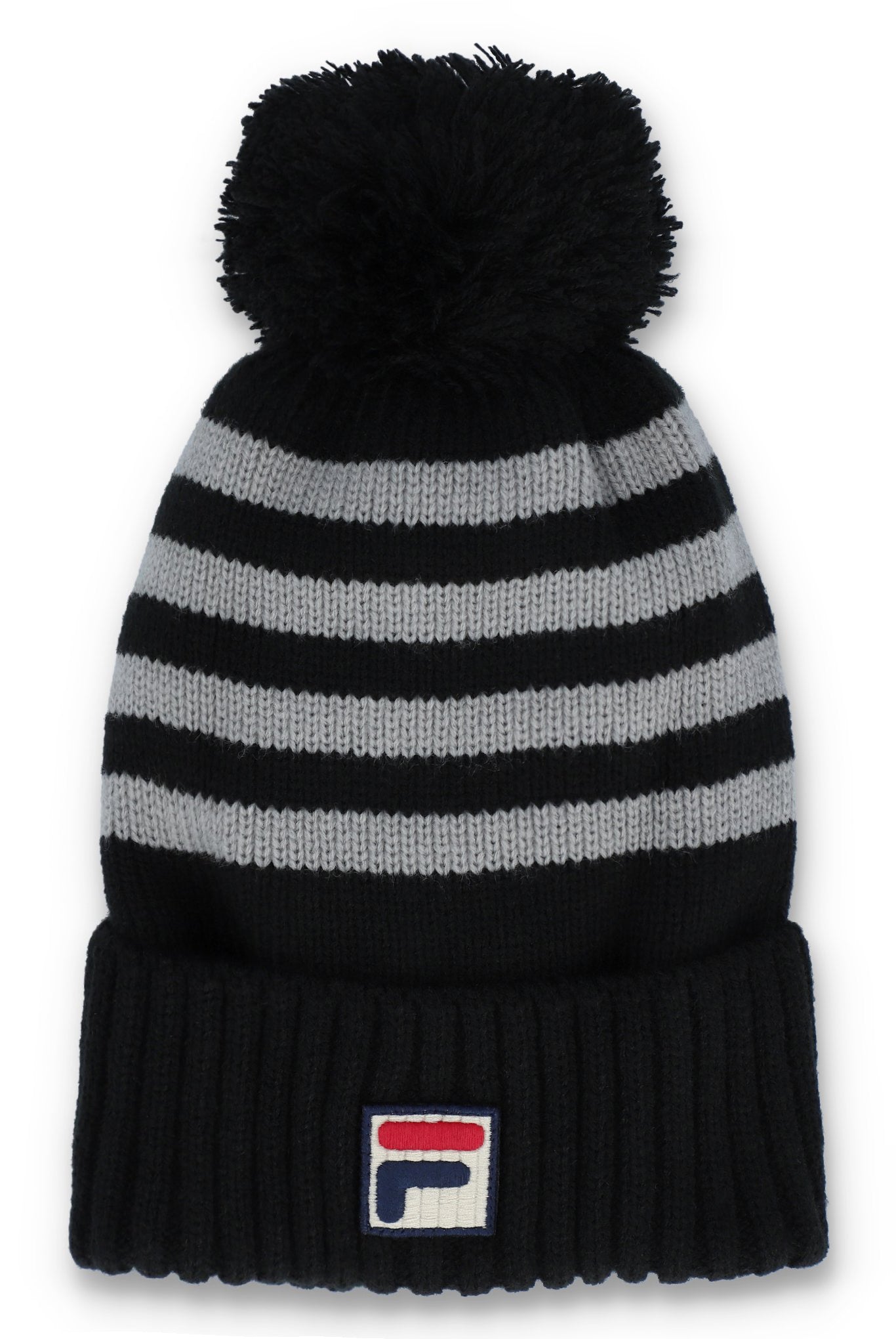 Chunky Knit Turn Up Bobble Beanie - ONE