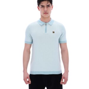 Sterling Blue Marty Zip Polo – 4XL