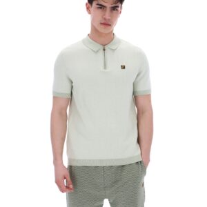Sea Foam Marty Zip Polo – 4XL