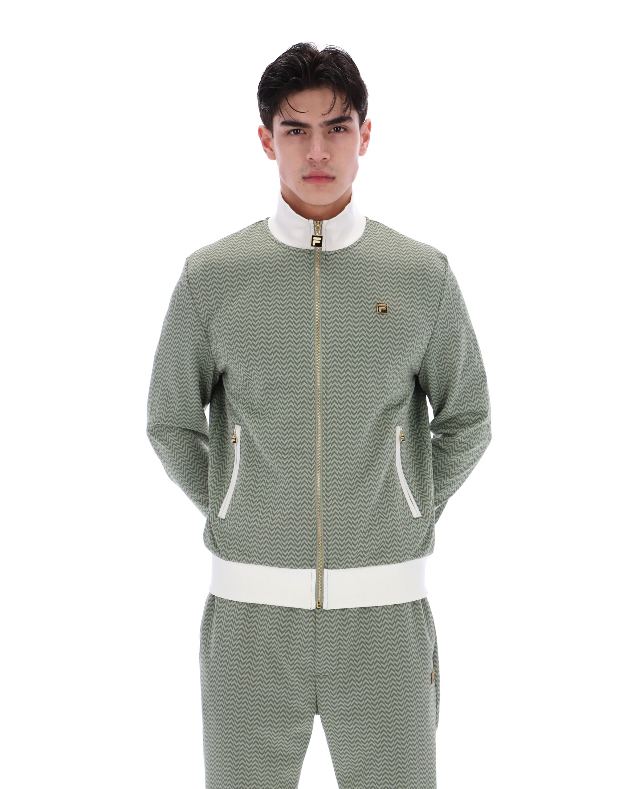Sea Foam Mathers Herringbone Track Top - 3XL