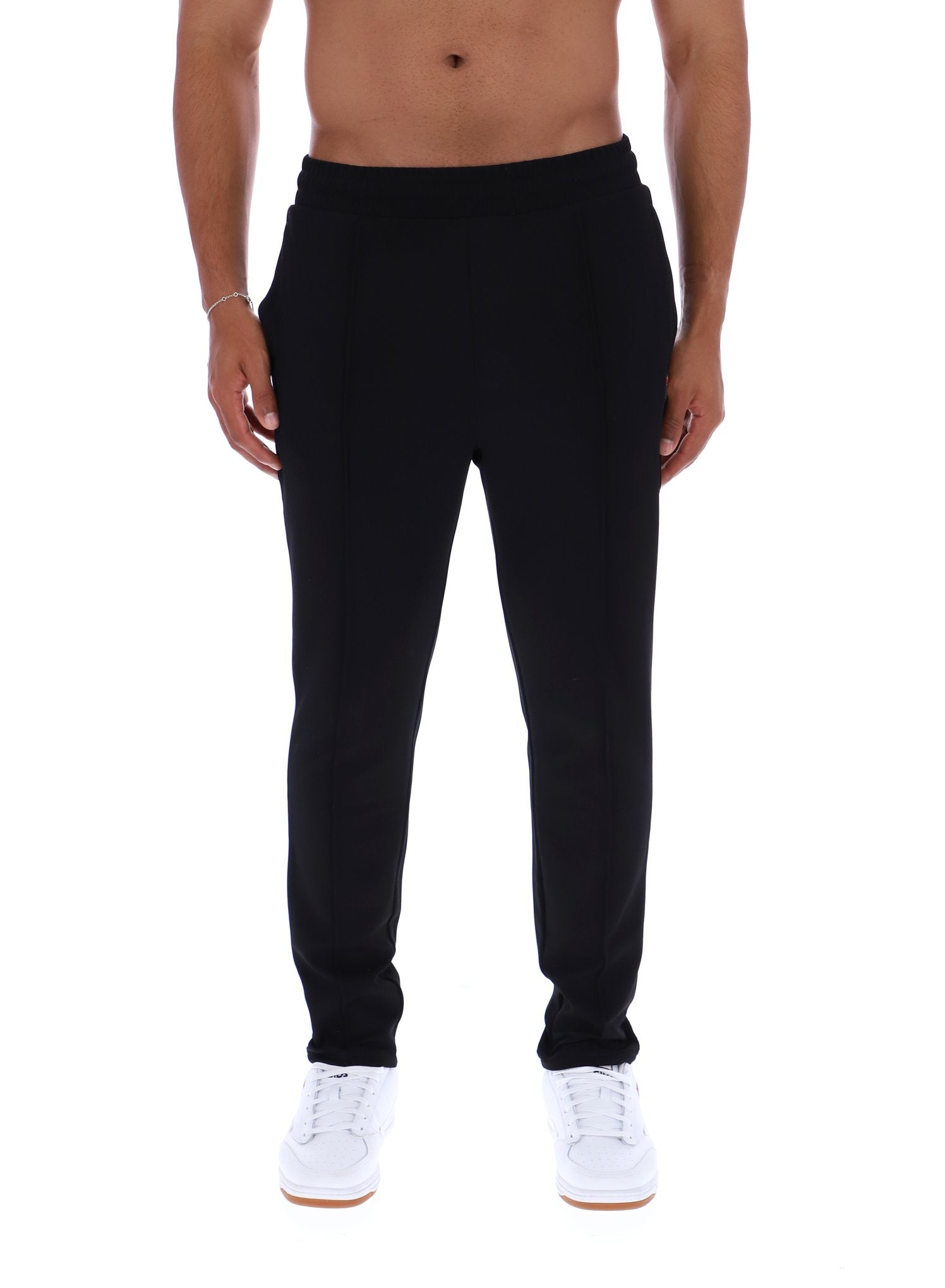 Black Molveno Pin Tuck Slim Leg Pants - 3XL