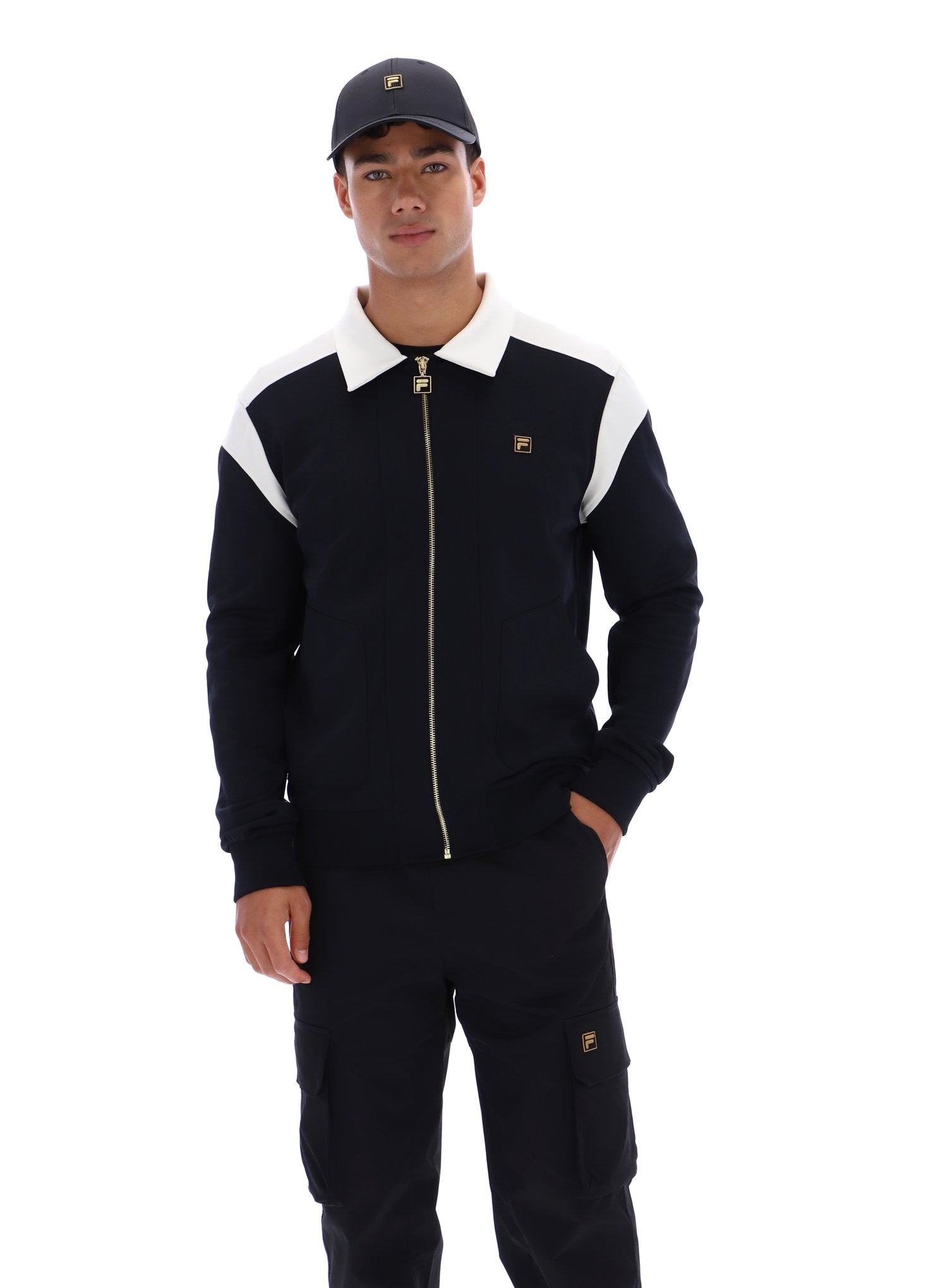 Black Morton Full Zip Jacket with Contrast Panels - XL