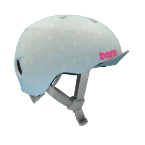 Bern Nina DVRT Youth Helmet – Seaglass Polka Dot
