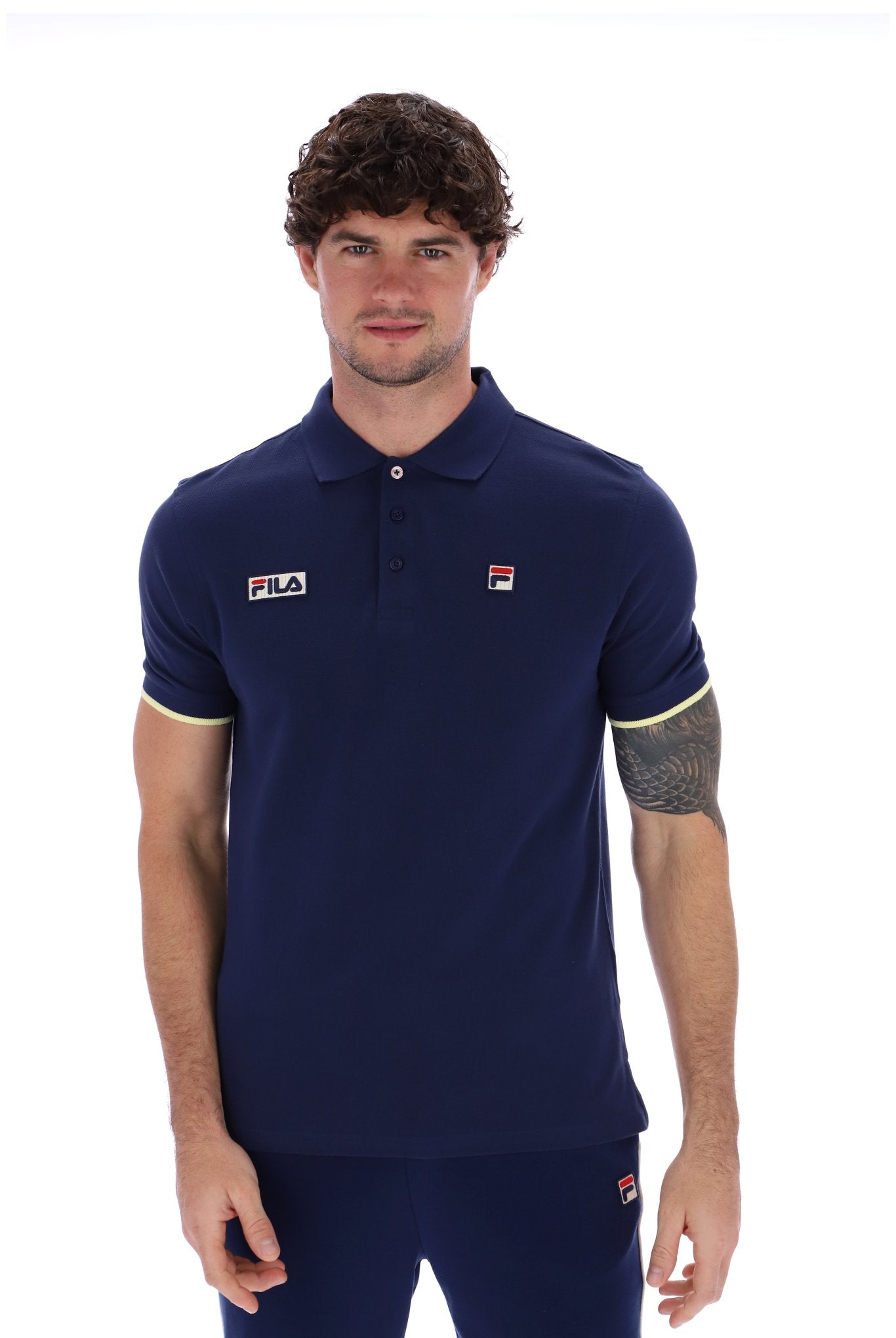 Pablo Three Button Tipped Rib Basic Polo - XS