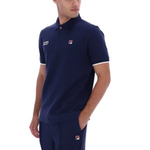Fila Navy Pablo Three-Button Tipped Rib Polo Shirt – 4XL