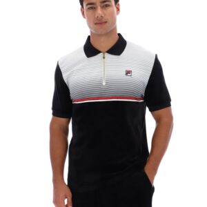 Black Paco Zip Up Velour Polo – 3XL