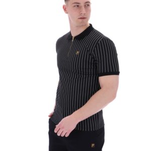 Black Patton Jacquard Stripe Polo – 3XL