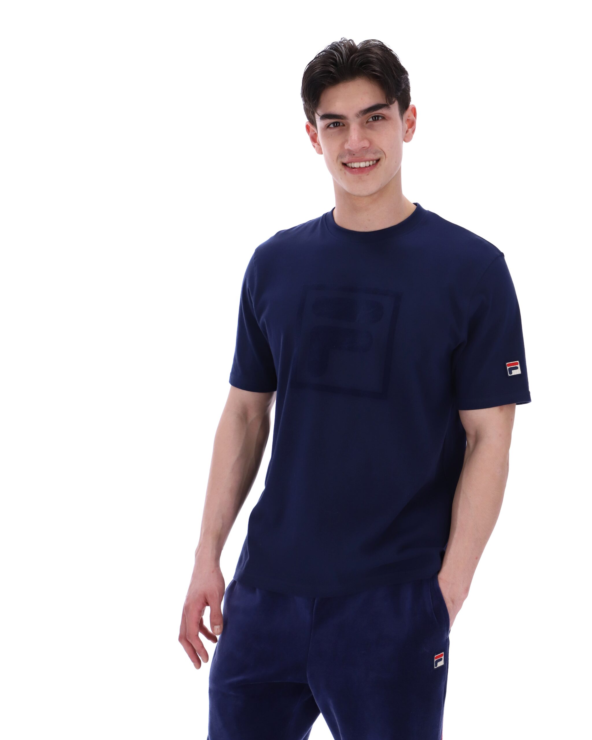 Fila Navy Pepe Tee with Flock Logo - 3XL