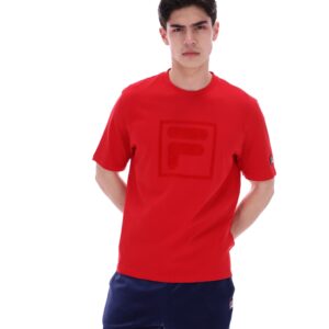 Fila Red Pepe Tee with Flock Logo – 4XL
