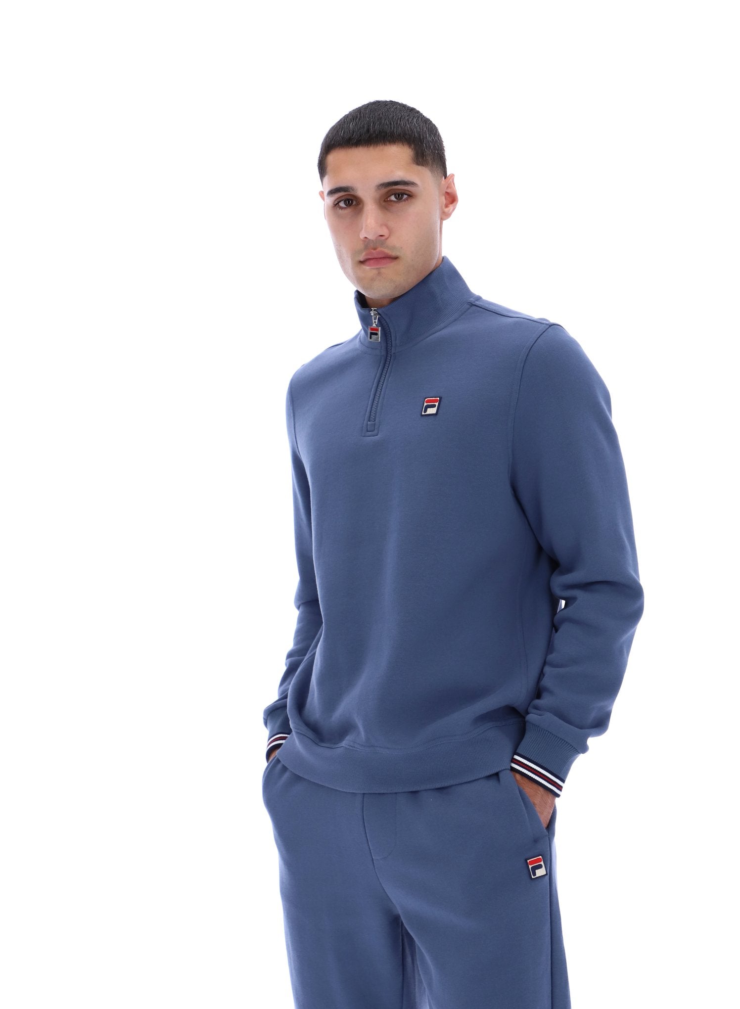 Vintage Indigo Ramy F-Box 1/4 Zip Up Jumper - M