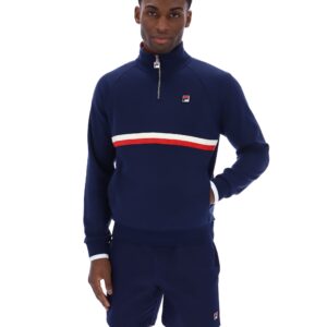 Fila Navy Rolando 1/4 Zip Neck Sweatshirt – 3XL