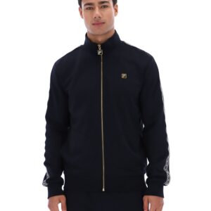 Black Roman Full Zip Jacket with Tape Detail – 4XL