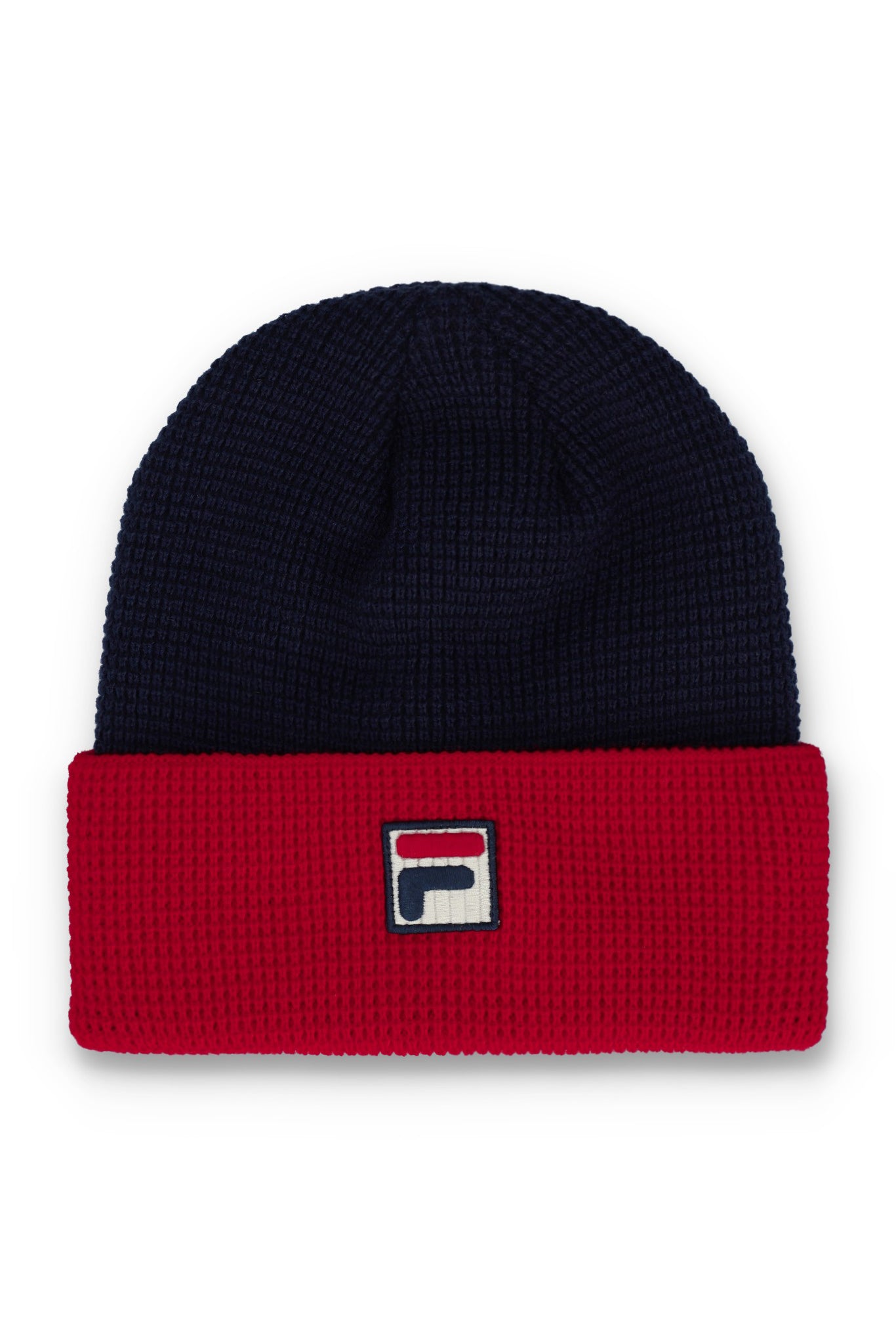 Fila Navy Rune Colourblock Turn-Up Beanie - ONE