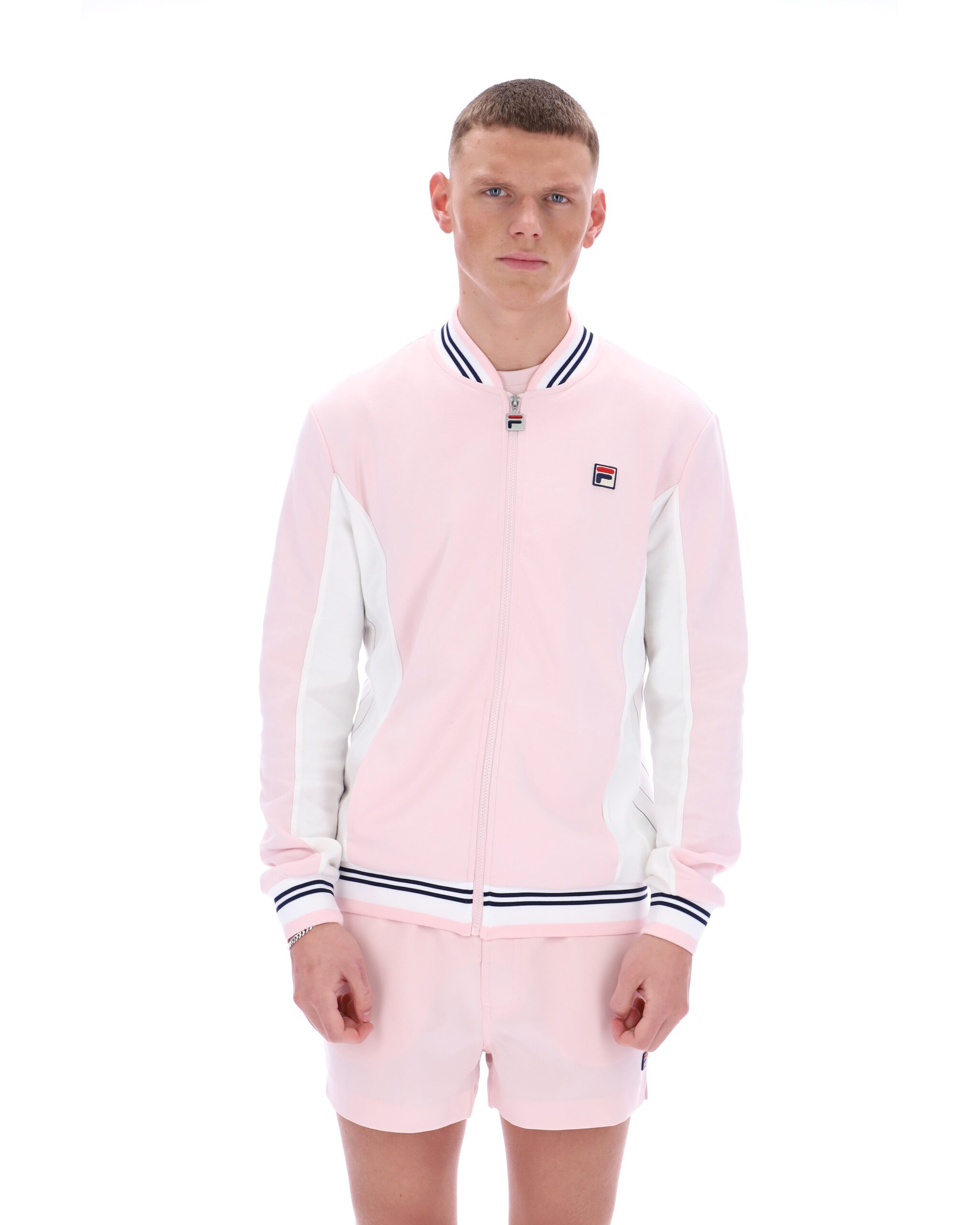 Pale Pink Settanta Baseball Track Top - L