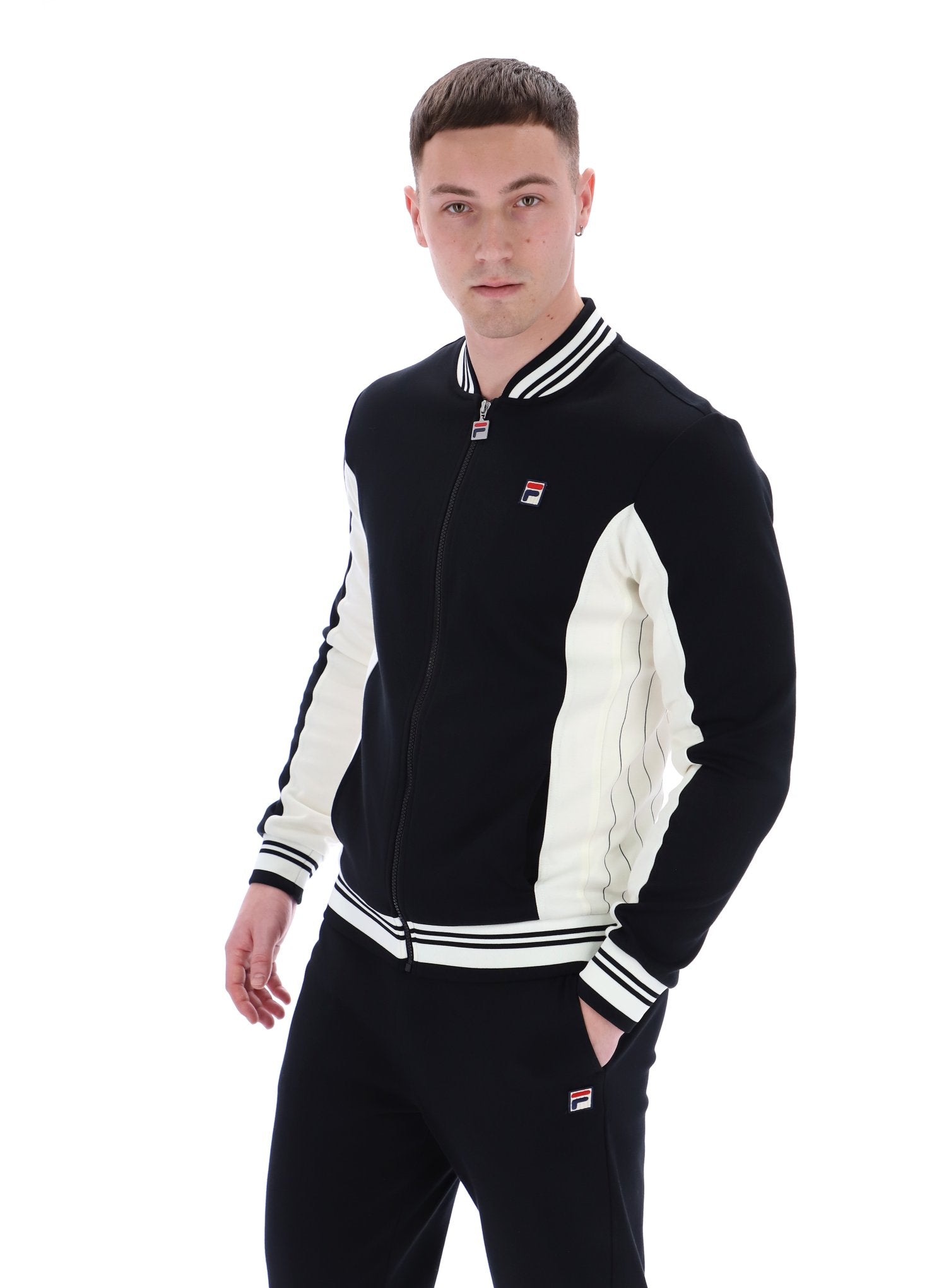 Black Settanta Baseball Track Top - L